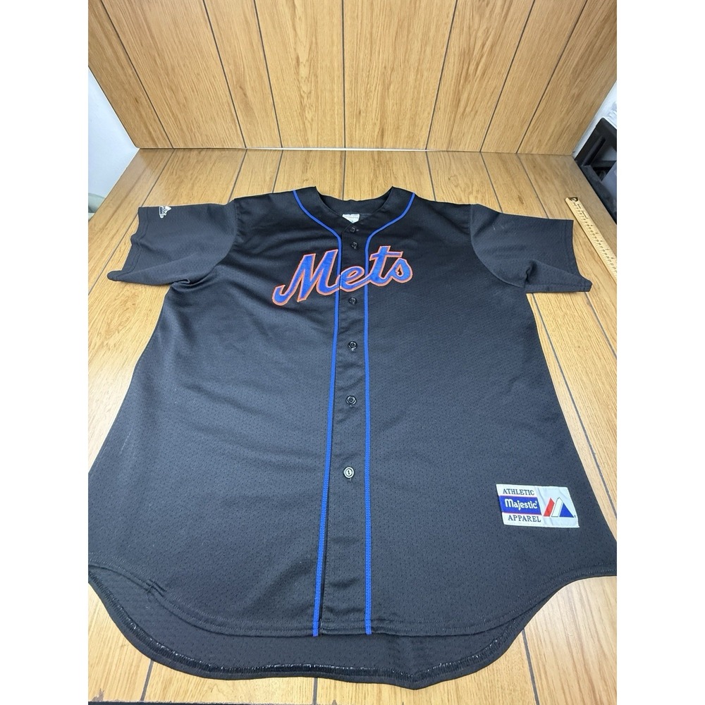 Vintage Majestic Mike‎ Piazza Stitch Jersey 2XL, Made in USA, Black  Mets